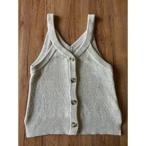 Madewell Rainbow Marbled Wakefield Button Front Sweater Tank XS